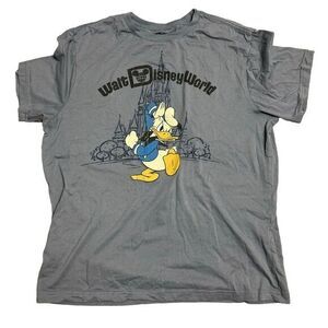 Disney Walt Disney World‎ Men's Size Large Blue Gray 100% Cotton SS Shirt